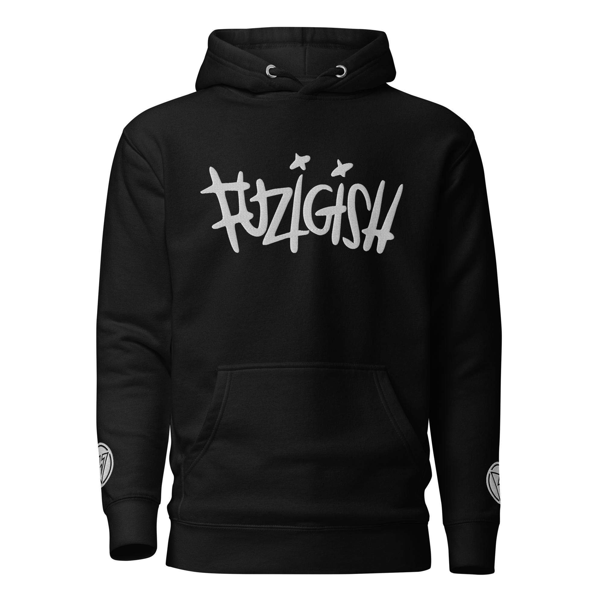Fuzigish embroidered pull over hoodie