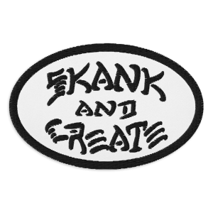 Embroidered “Skank and create” patch