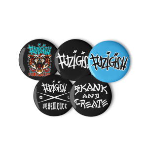 Fuzigish pin button set