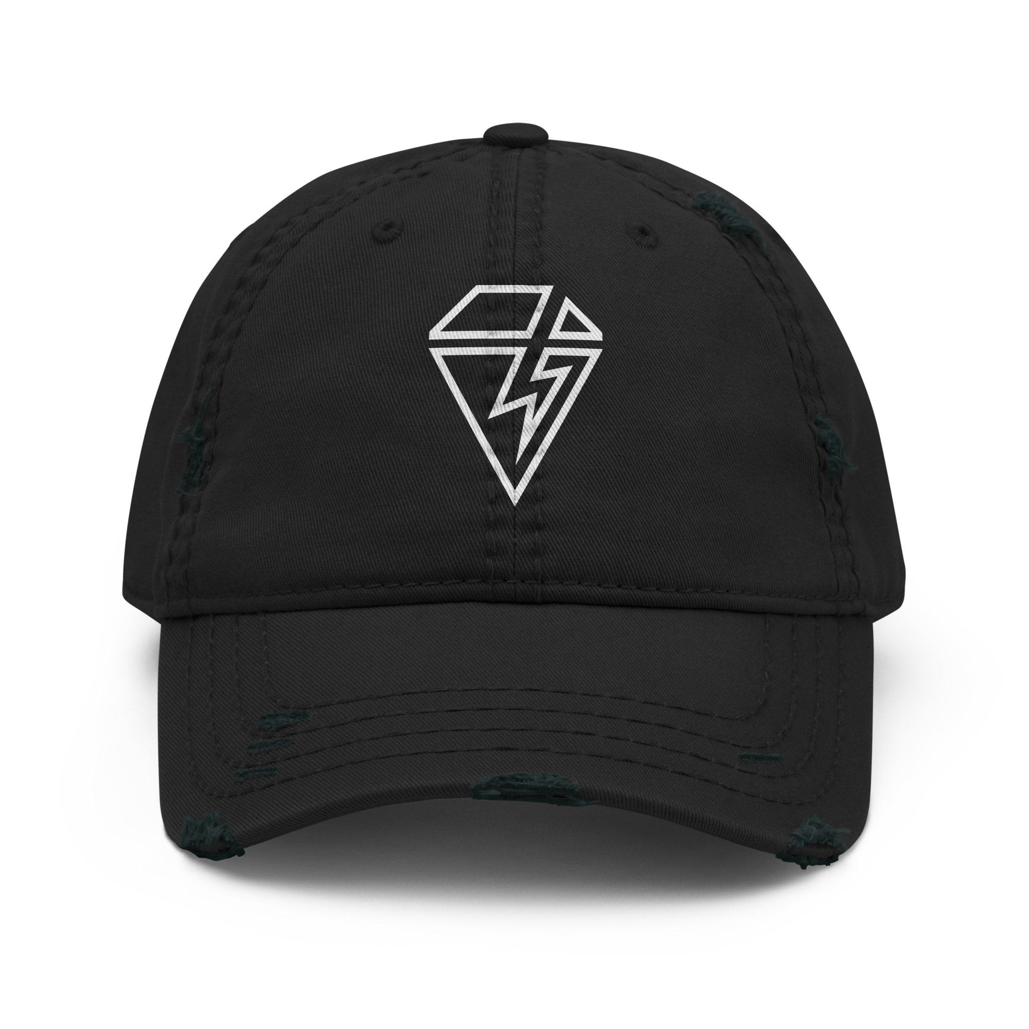 V Diamond logo low profile distressed cap