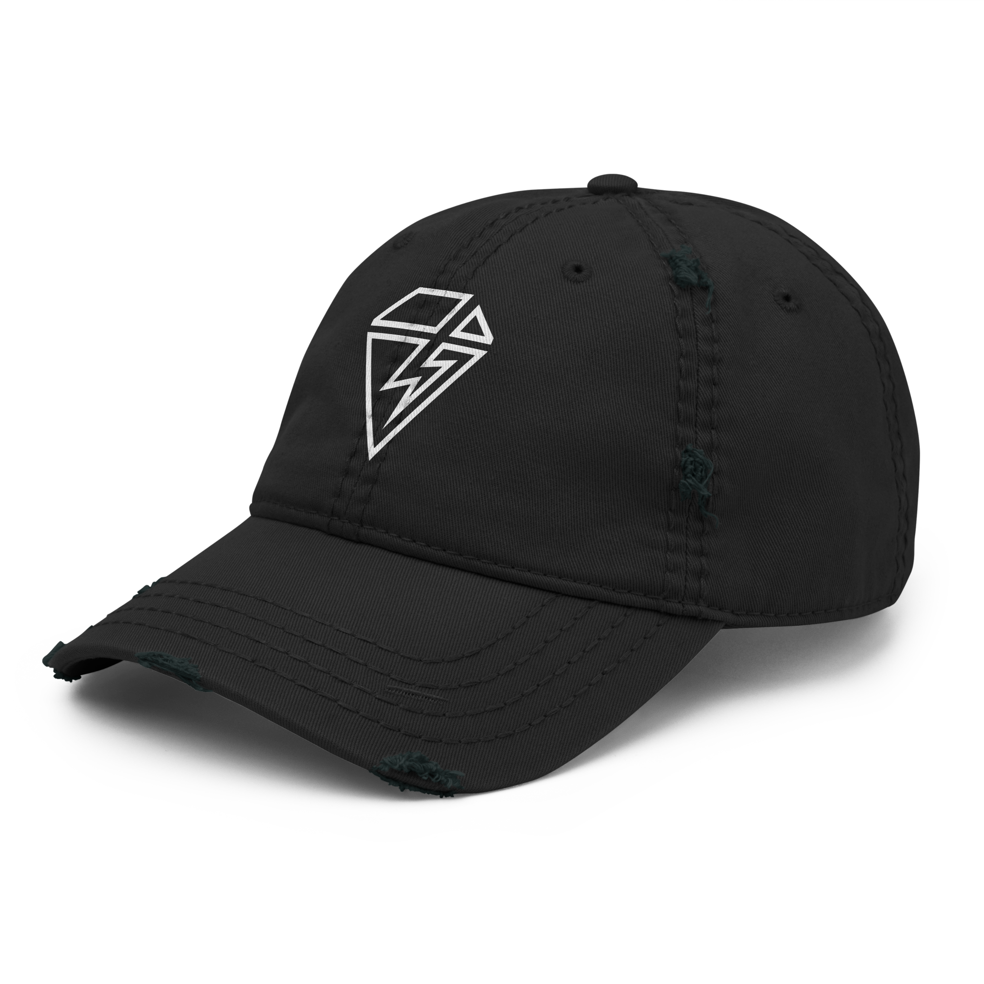V Diamond logo low profile distressed cap