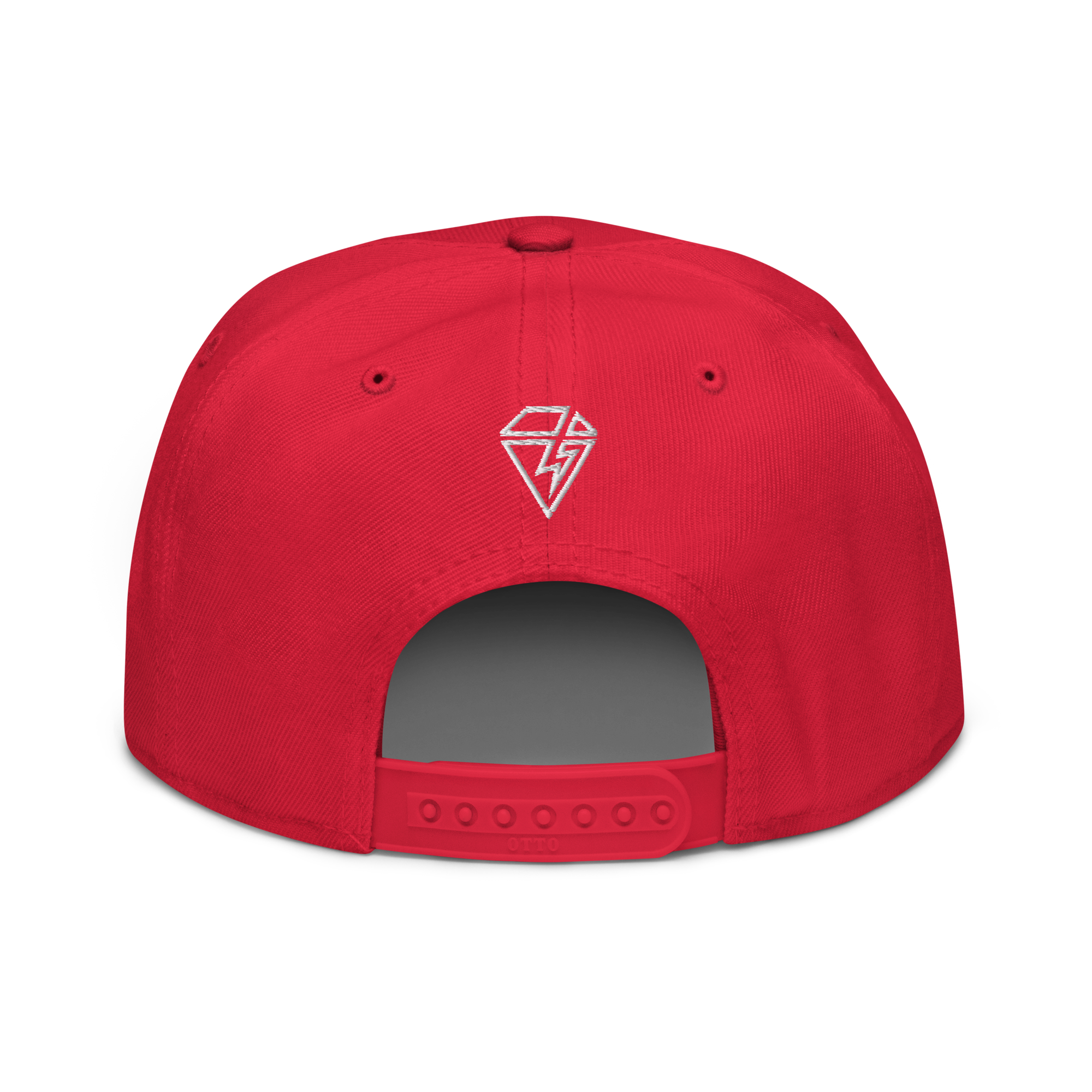 Red snapback cap by VEHEMENCE