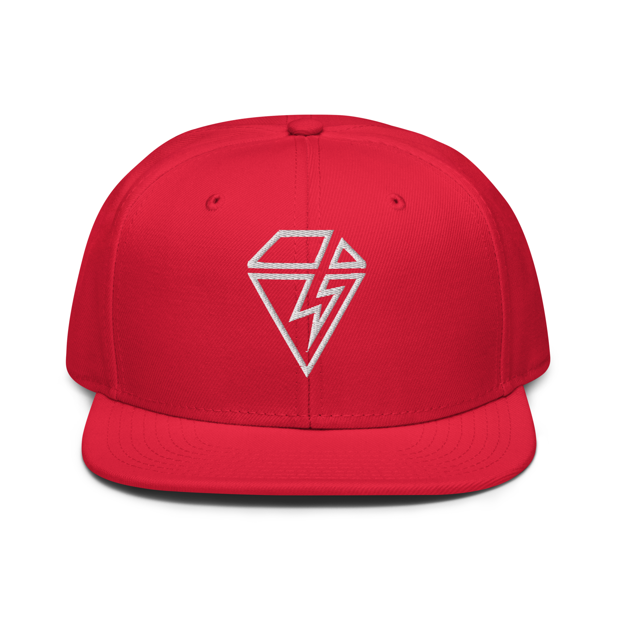 Red snapback cap by VEHEMENCE