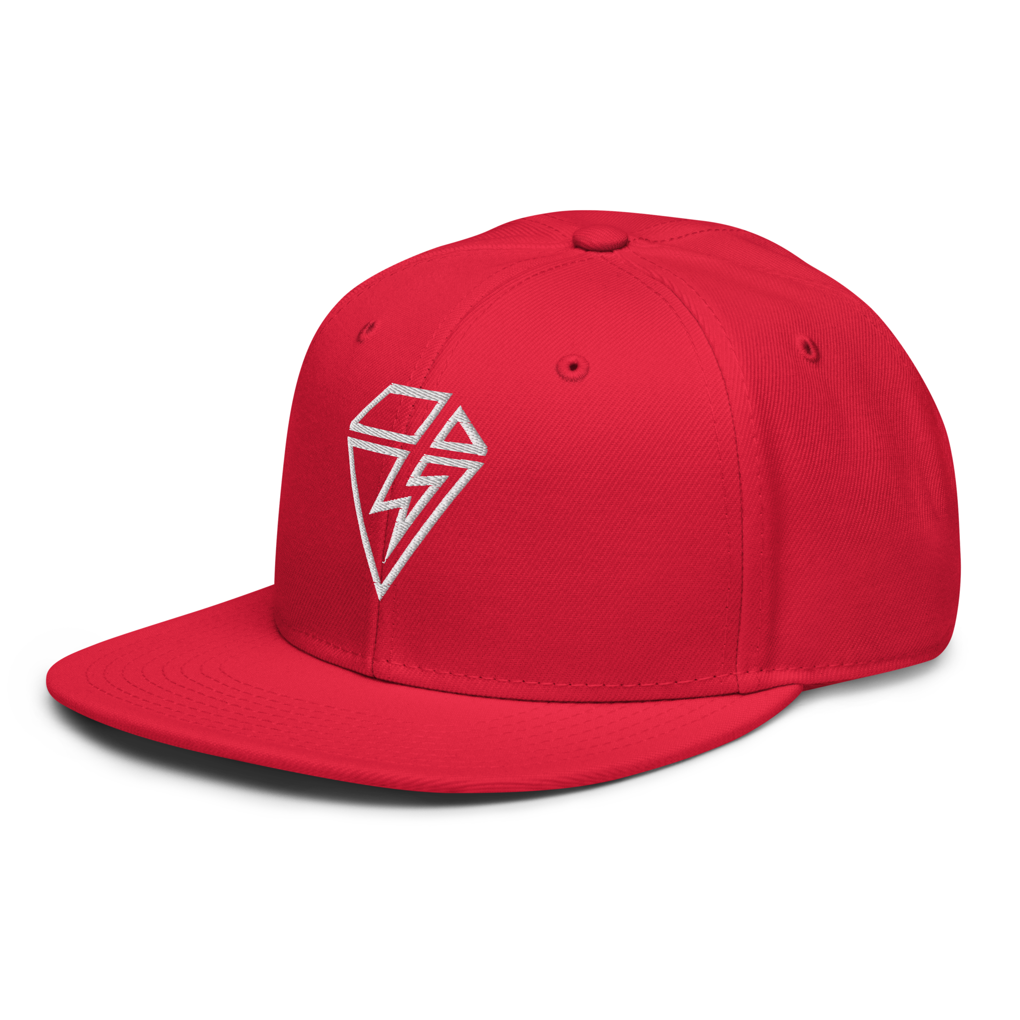 Red snapback cap by VEHEMENCE
