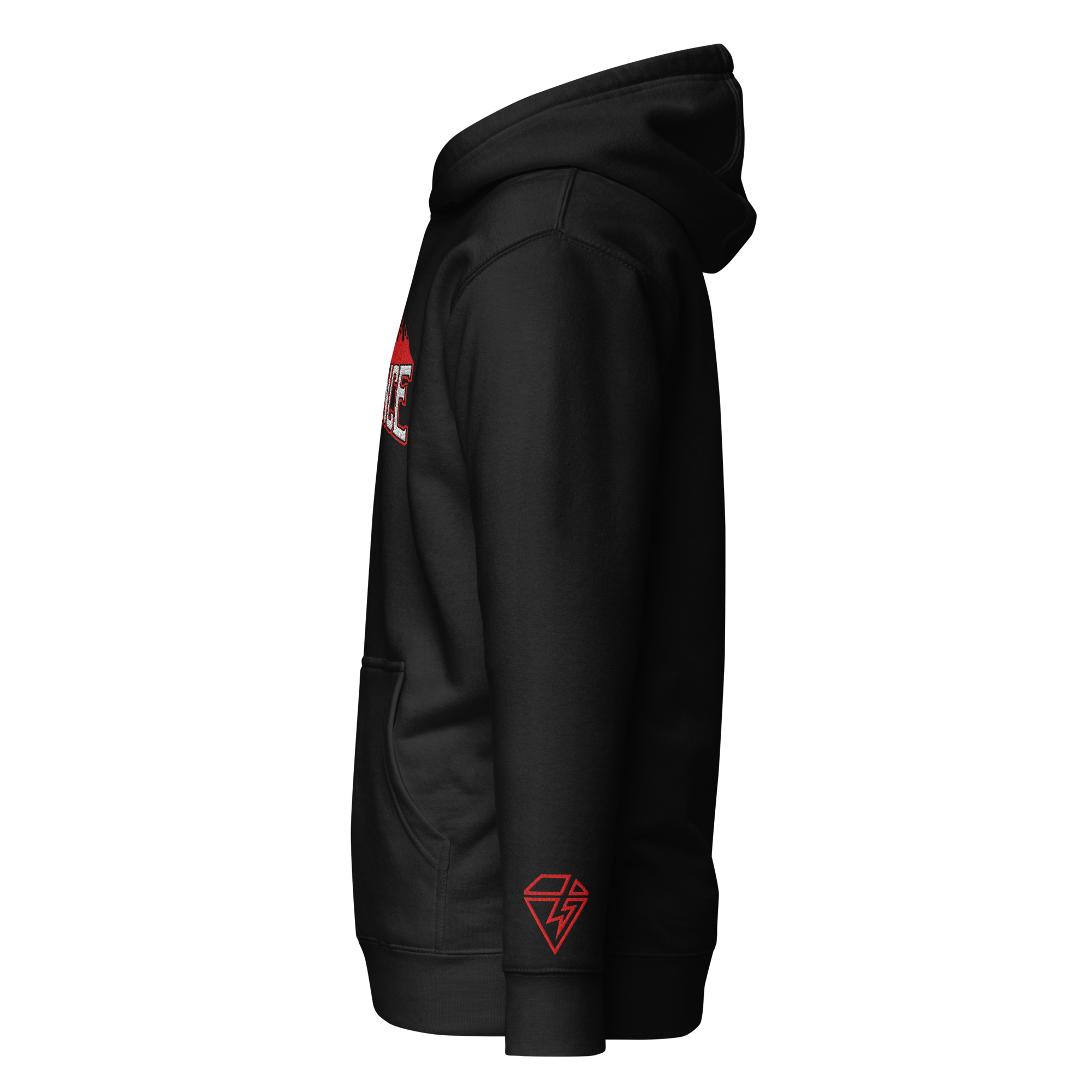 Fan the flames embroidered hoodie by VEHEMENCE