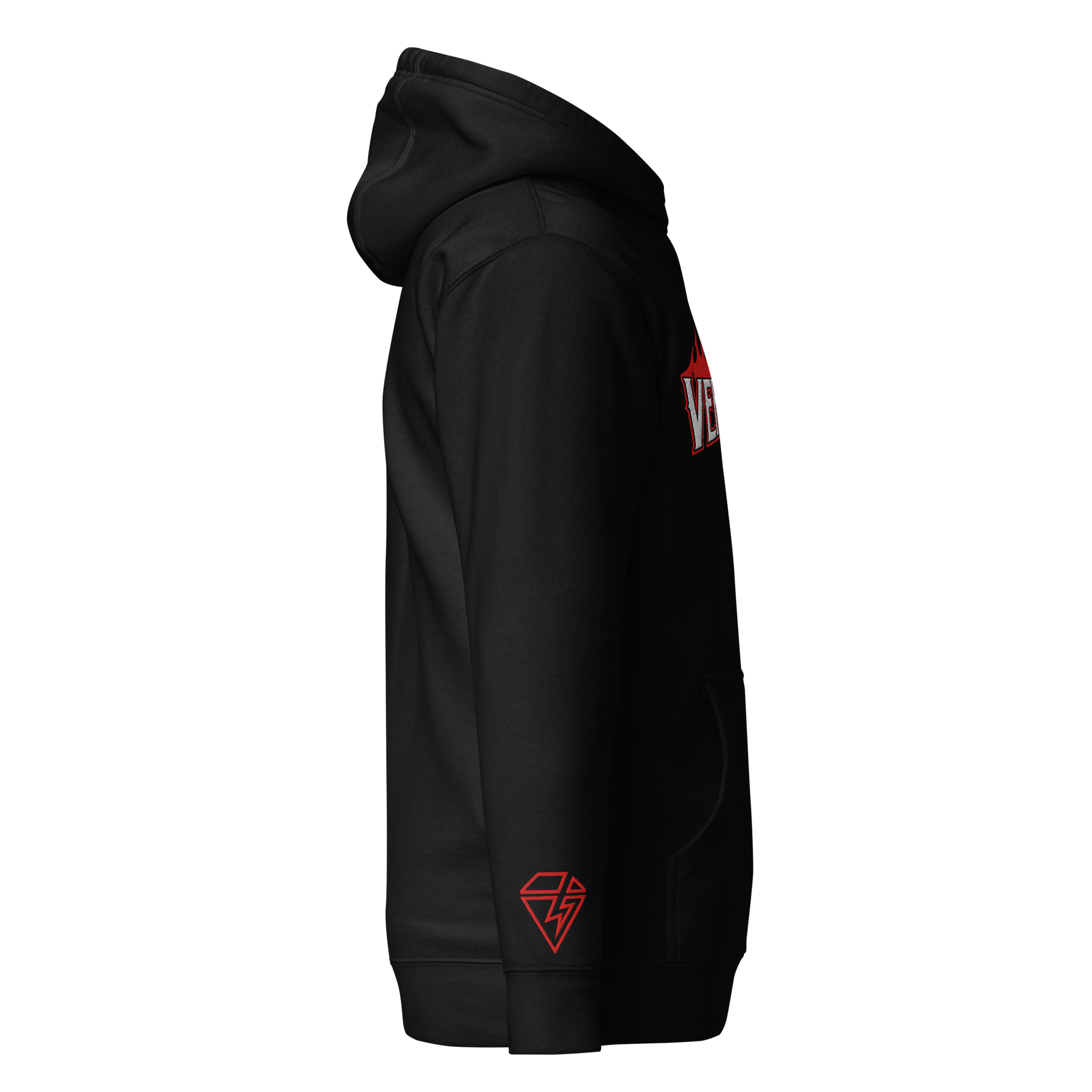 Fan the flames embroidered hoodie by VEHEMENCE