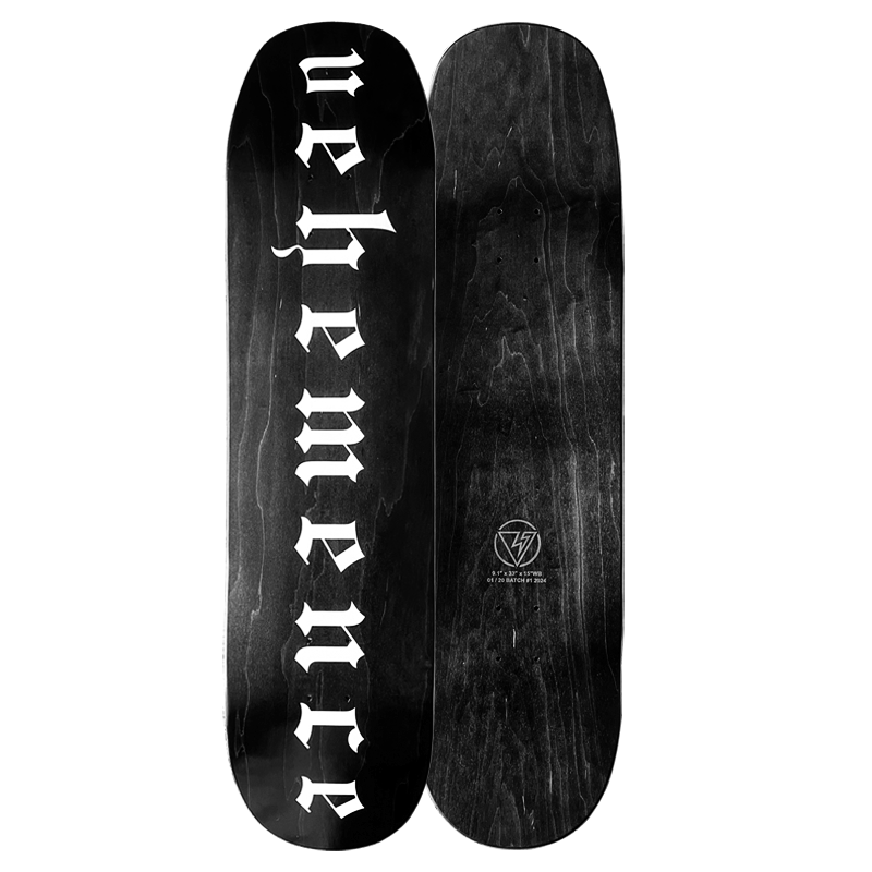 limited edition VEHEMENCE skateboard deck